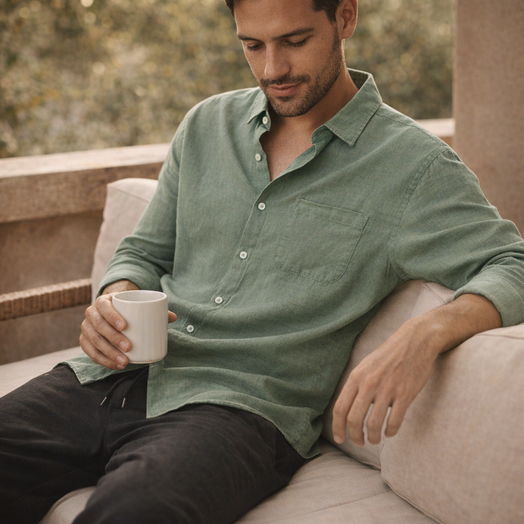Fawnbury | Men’s Linen Shirt and Drawstring Trousers Set