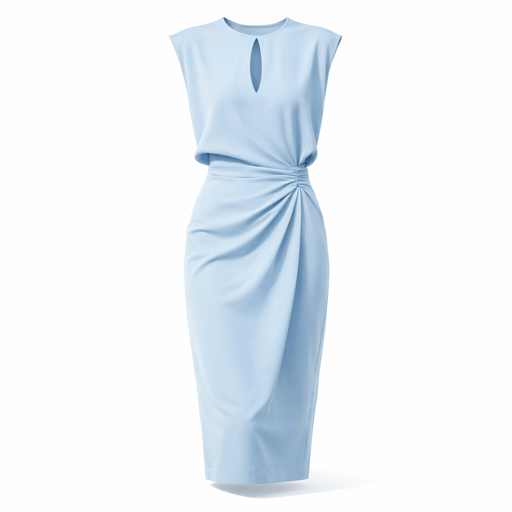 Fawnbury | Women’s Draped Waist Midi Dress