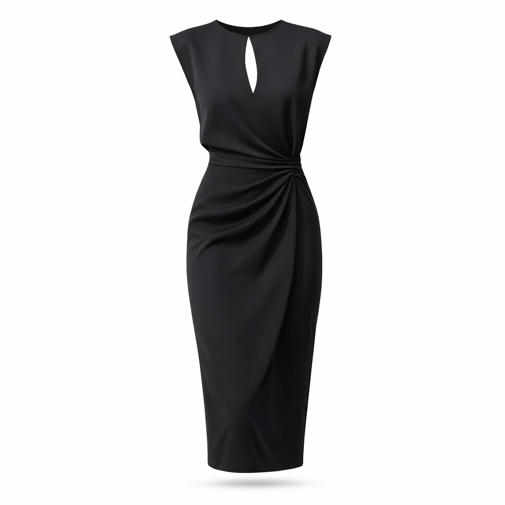 Fawnbury | Women’s Draped Waist Midi Dress