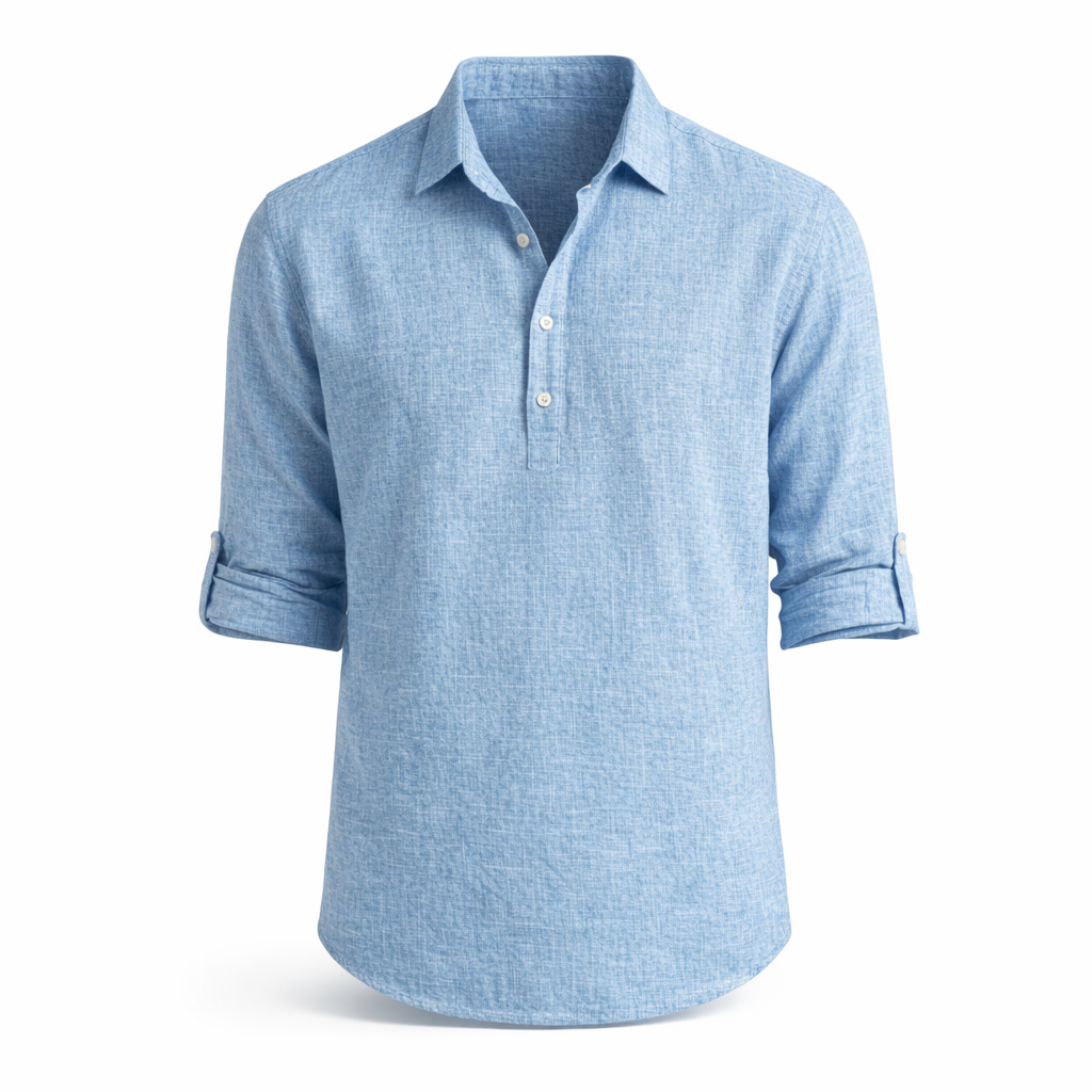 Fawnbury | Men’s Linen Roll-Up Sleeve Shirt
