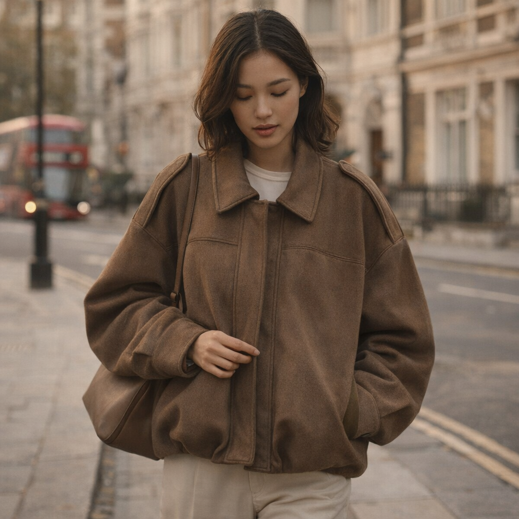 Fawnbury | Women’s Suede Bomber Jacket