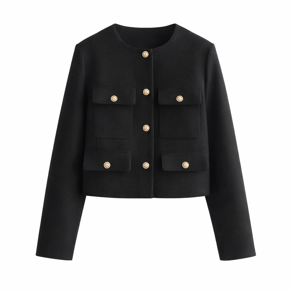 Fawnbury | Women’s Collarless Pocket Jacket