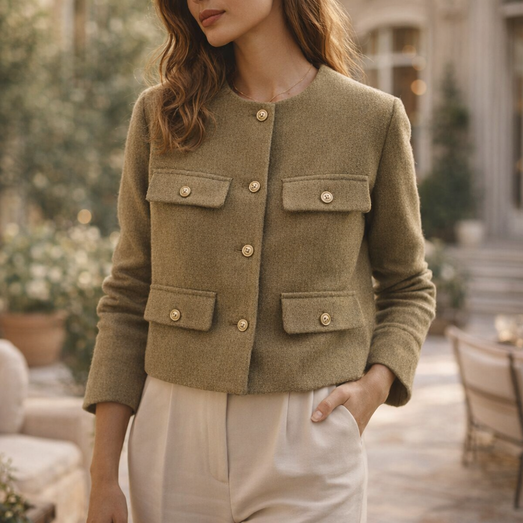 Fawnbury | Women’s Collarless Pocket Jacket