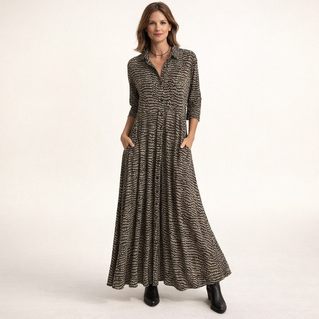 Fawnbury | Women’s Elegant Pocket Midi Dress
