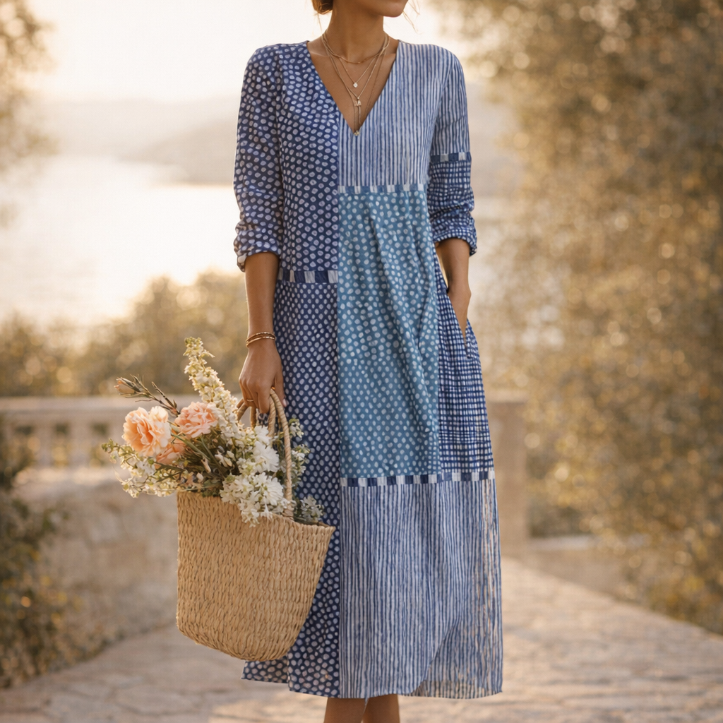 Fawnbury | Women’s Retro Linen Midi Dress