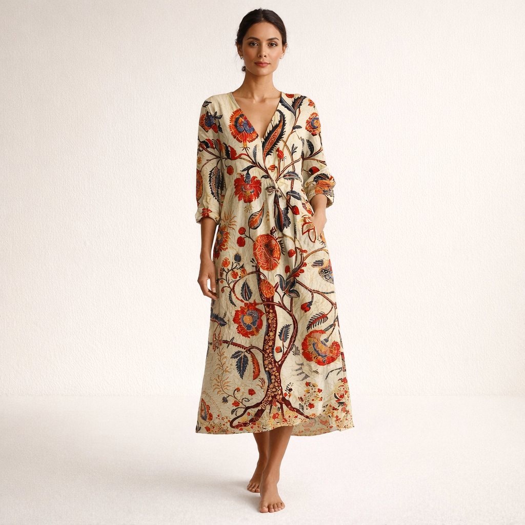 Fawnbury | Women’s Bohemian Floral Midi Dress