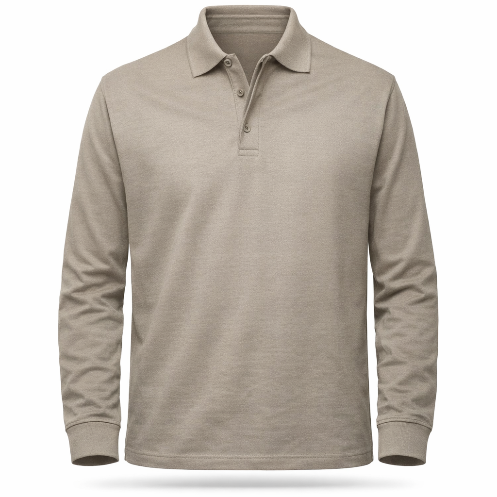 Fawnbury | Men’s Fine Knit Long Sleeve Polo Sweater