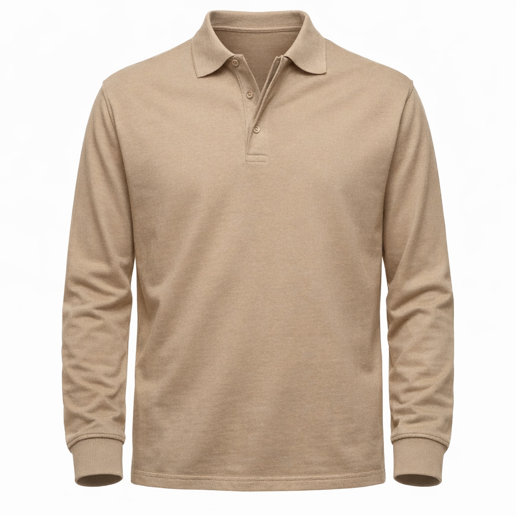 Fawnbury | Men’s Fine Knit Long Sleeve Polo Sweater