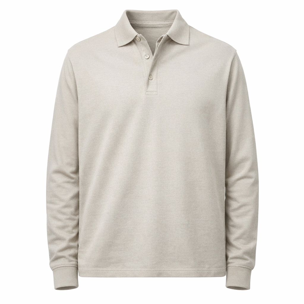 Fawnbury | Men’s Fine Knit Long Sleeve Polo Sweater