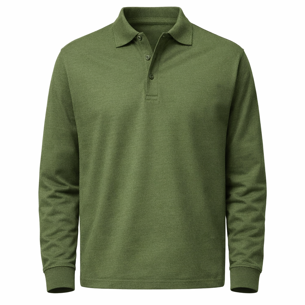 Fawnbury | Men’s Fine Knit Long Sleeve Polo Sweater