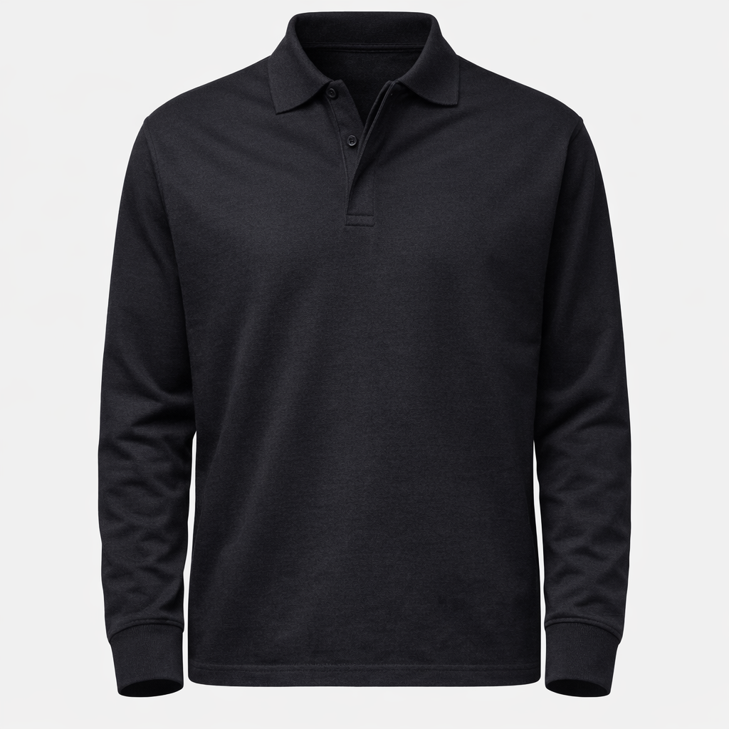 Fawnbury | Men’s Fine Knit Long Sleeve Polo Sweater