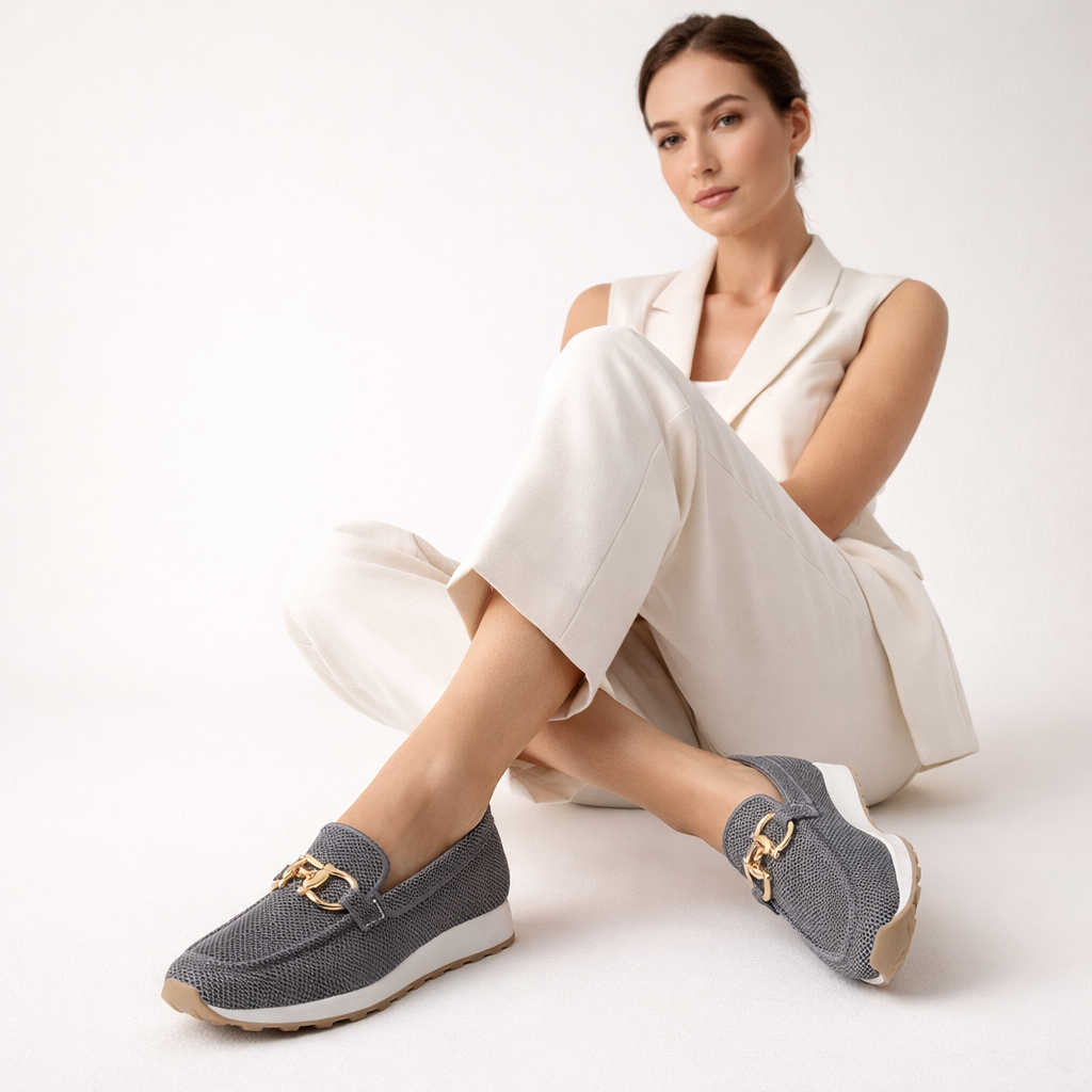 Fawnbury | Women’s Chain Detail Mesh Slip-On Sneakers