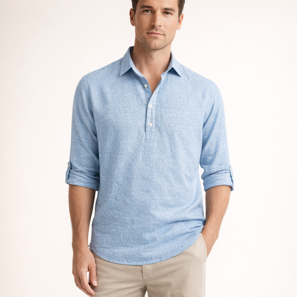 Fawnbury | Men’s Linen Roll-Up Sleeve Shirt