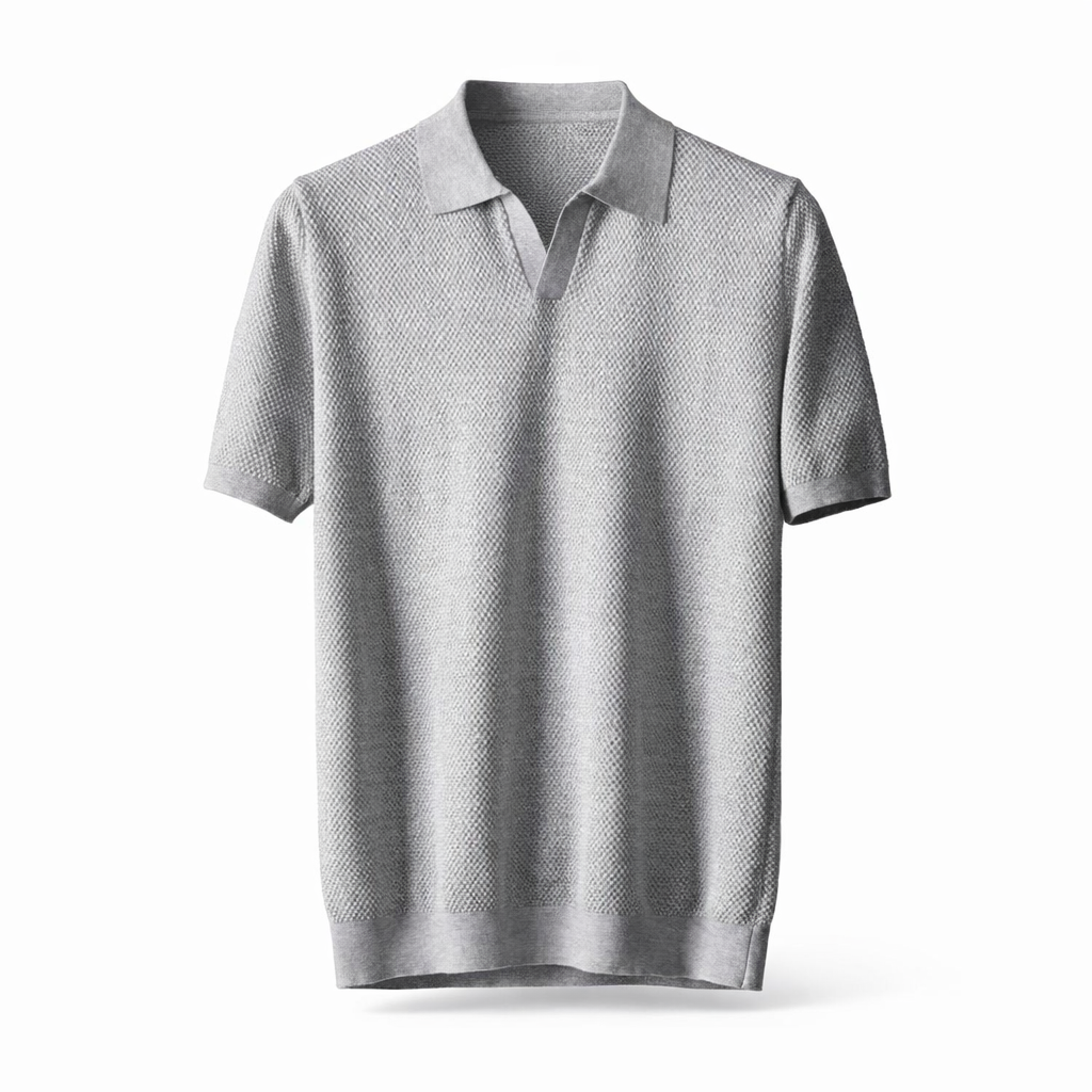 Fawnbury | Men’s Textured Knit Polo Sweater