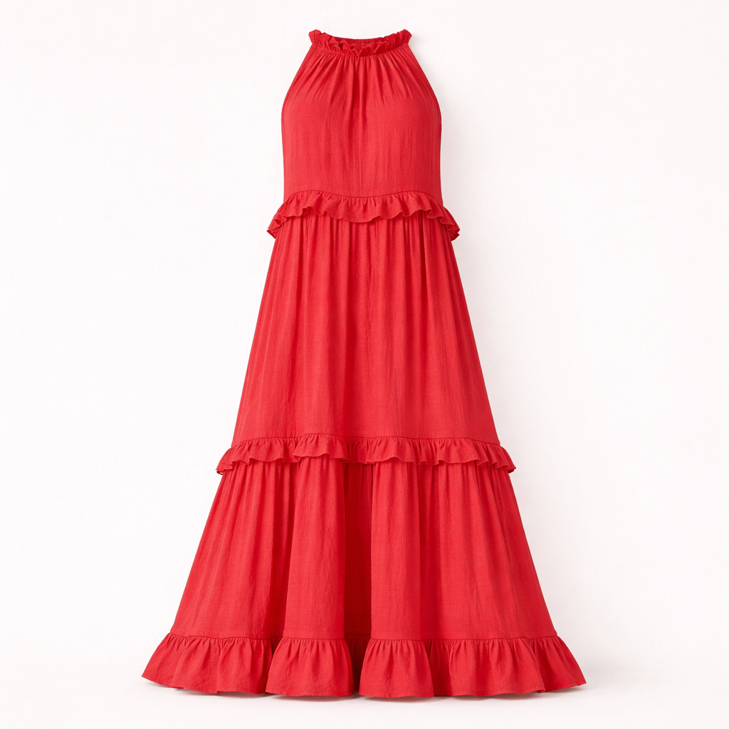 Fawnbury | Women’s Ruffle Trim Tiered Maxi Dress