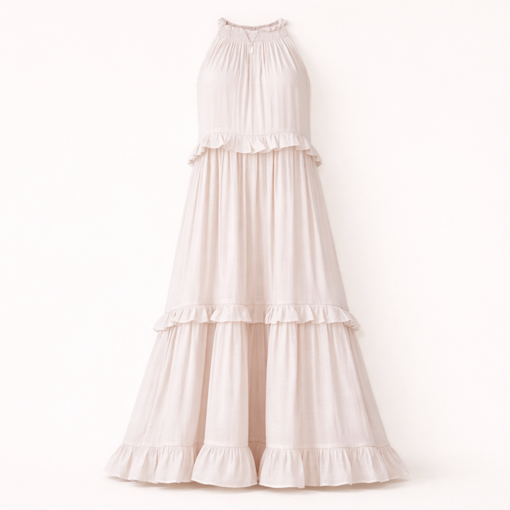 Fawnbury | Women’s Ruffle Trim Tiered Maxi Dress
