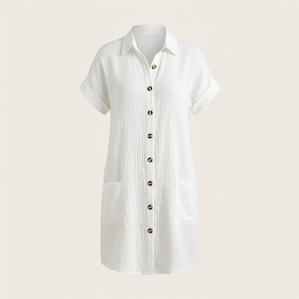 Fawnbury | Women’s Button-Up Cotton Shirt Dress