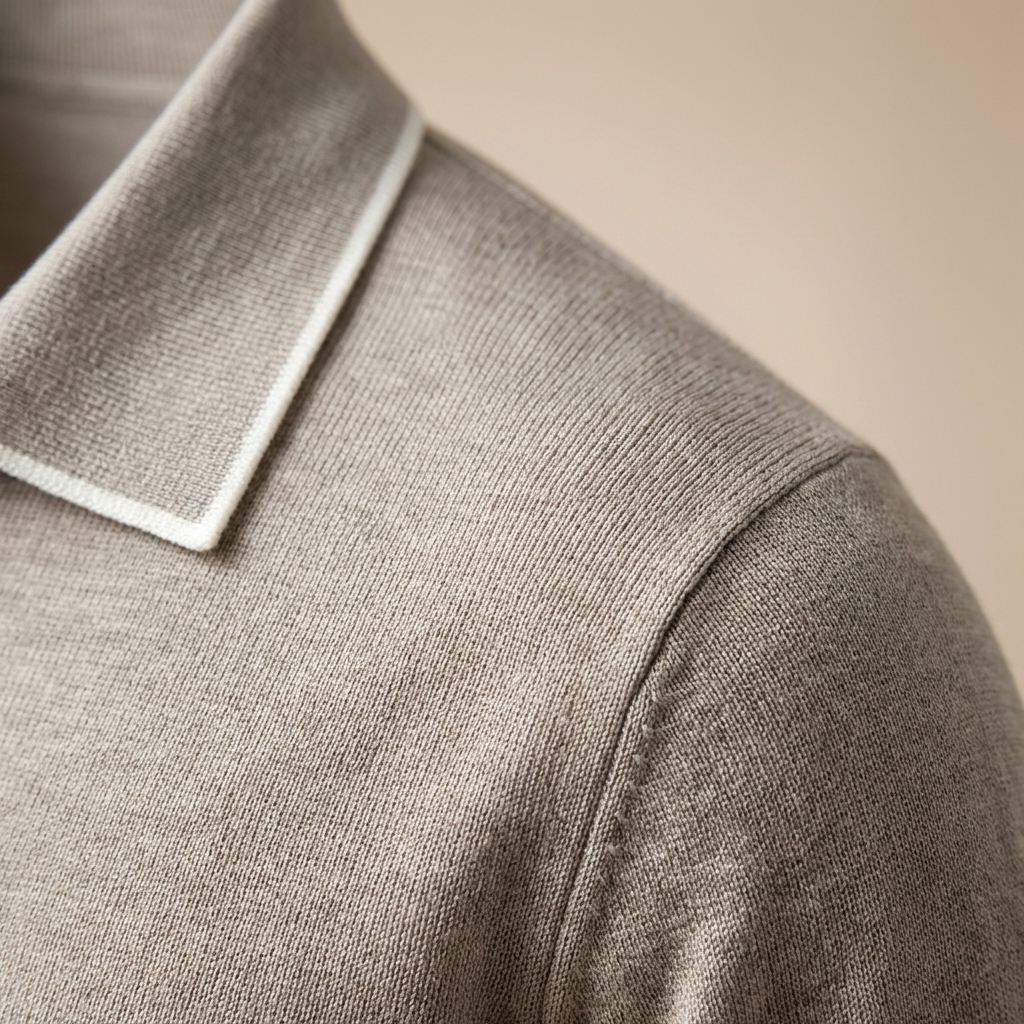 Fawnbury | Men’s Fine Knit Contrast Trim Polo Sweater