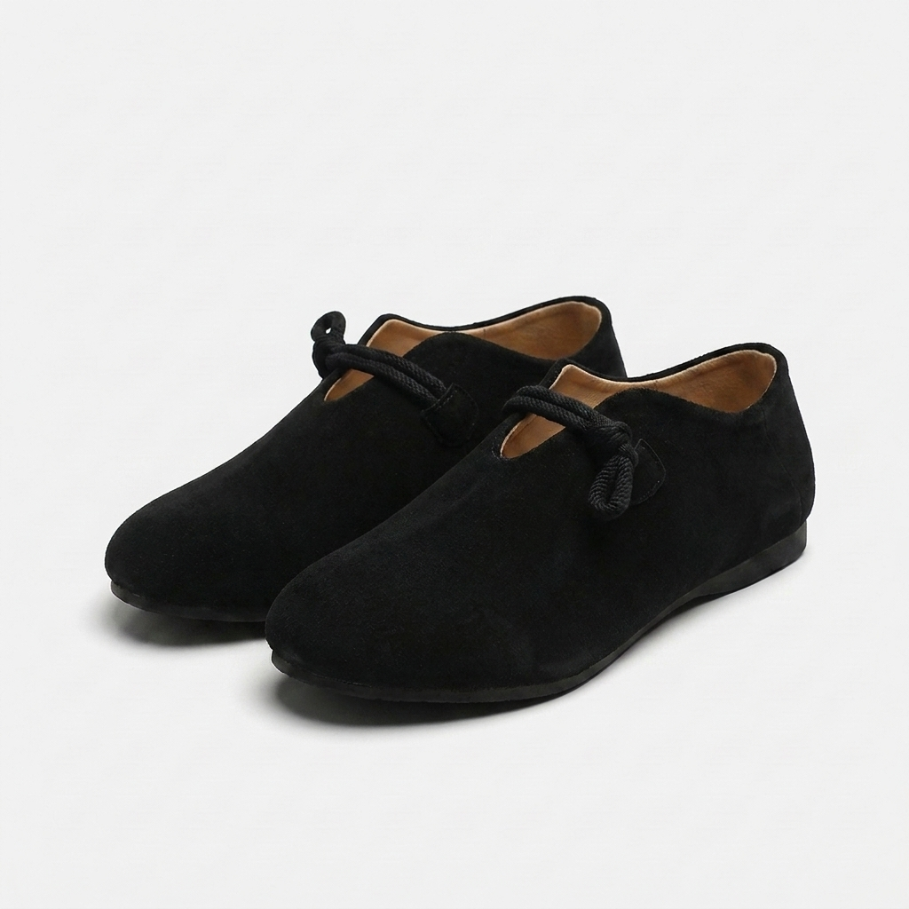 Fawnbury | Women’s Suede Tie-Front Flat Shoes